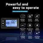 24V 36V 48V Electric Bike Controller Kit 17A 350W Brushless Motor Controller and Ebike LCD Display Electric Scooter Controller Electric Bicycle Speed Controller with Ebike Screen BLDC Controller