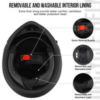 Full Face Motorcycle Helmet for Unisex-Adult Dirt Bike ATV Scooter Cruiser 3/4 Face Motocross Helmet Interchangeable Mouth Cover DOT Approved