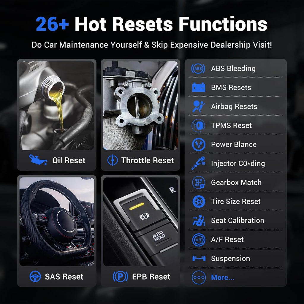 OBD2 Scanner Bluetooth VDIAGTOOL D200, Bidirectional Scan Tool - Lifetime Free Updates, 26 Resets (Upgradeable to 49+), Full System Car Scanner Diagnostic Tool for iOS & Android, FCA AutoAuth & CAN-FD