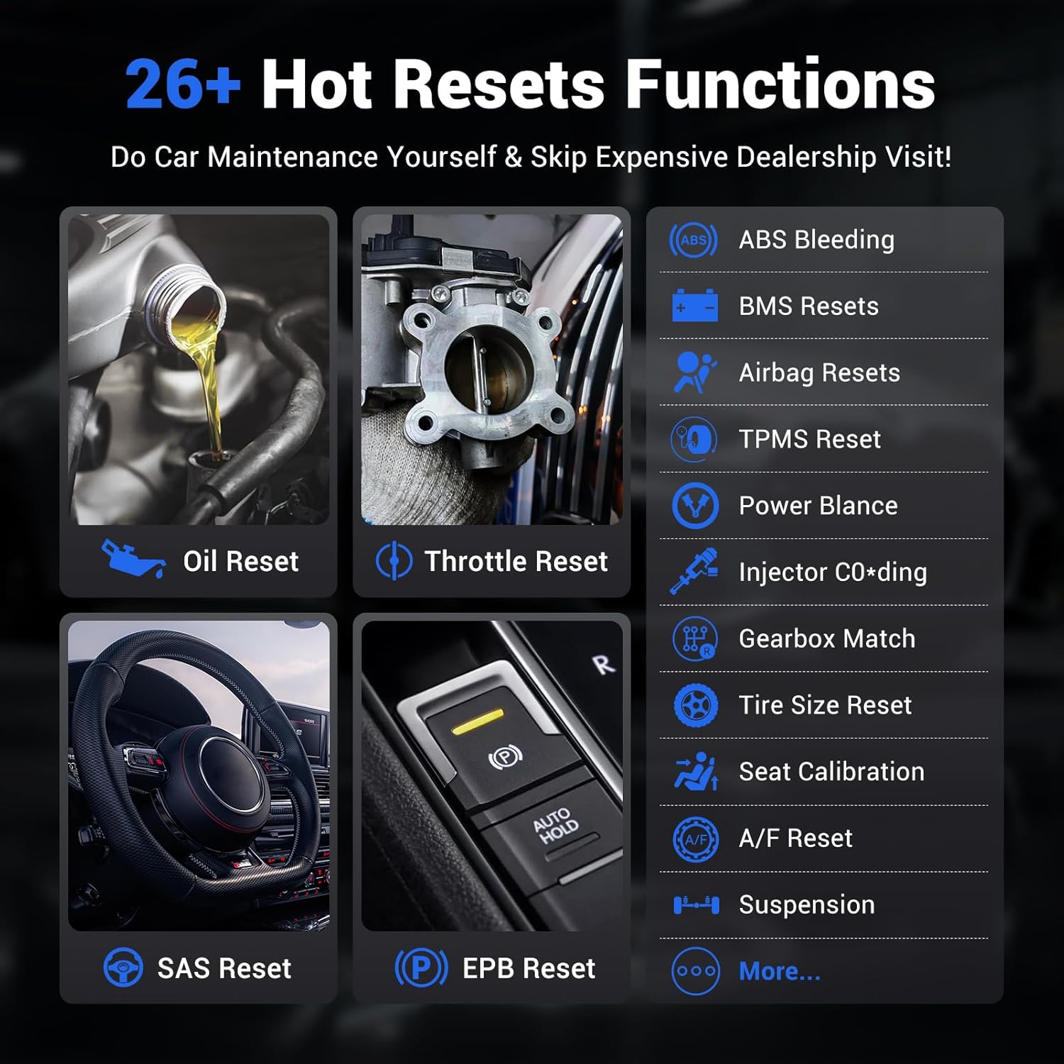 OBD2 Scanner Bluetooth VDIAGTOOL D200, Bidirectional Scan Tool - Lifetime Free Updates, 26 Resets (Upgradeable to 49+), Full System Car Scanner Diagnostic Tool for iOS & Android, FCA AutoAuth & CAN-FD