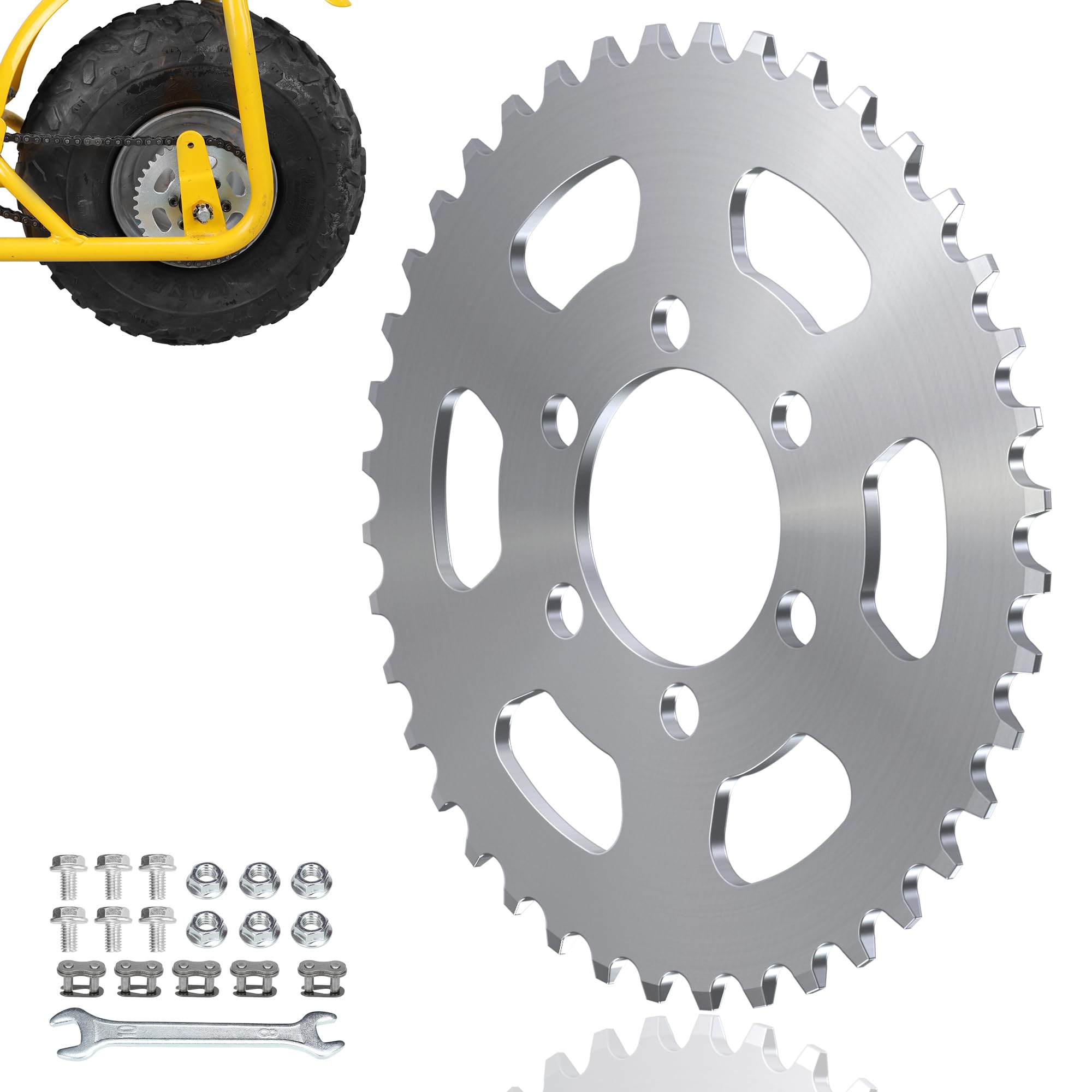 35 Chain Sprocket 40 Tooth Compatible with Coleman Mini Bike CT100U CC100X CK100 Baja DB30 TaoTao GK80 Monster Moto 80cc MBX10 MBX11 Predator 79cc 97cc 98cc 100cc 2.5hp Go Kart Parts
