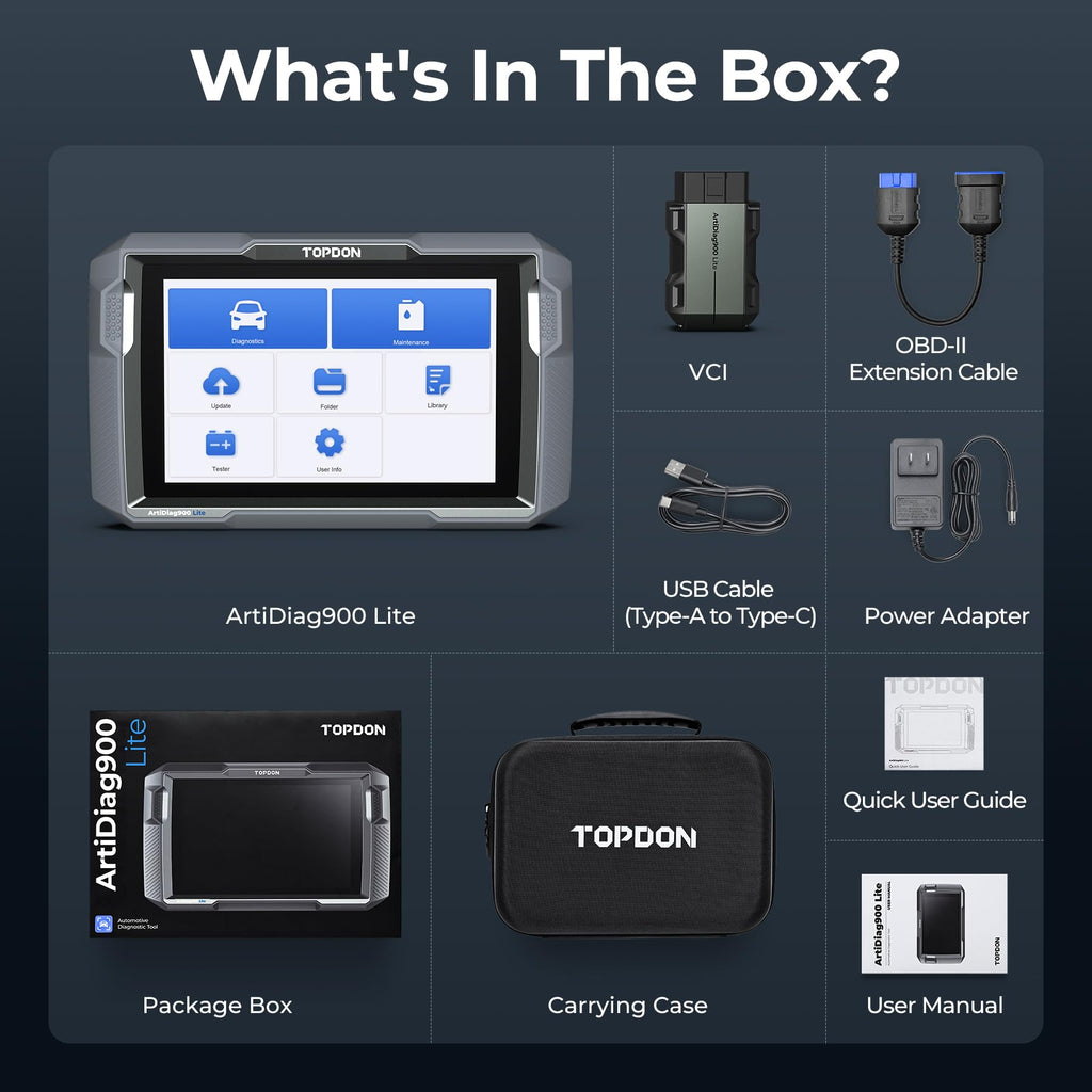 TOPDON Bidirectional Scan Tool, 2026 New ArtiDiag900 Lite Automotive Diagnostic Tool for Full System, Scanner for Car with Active Test, 8 Reset, Wireless OBD2 Scanner Diagnostic Tool for All Vehicles