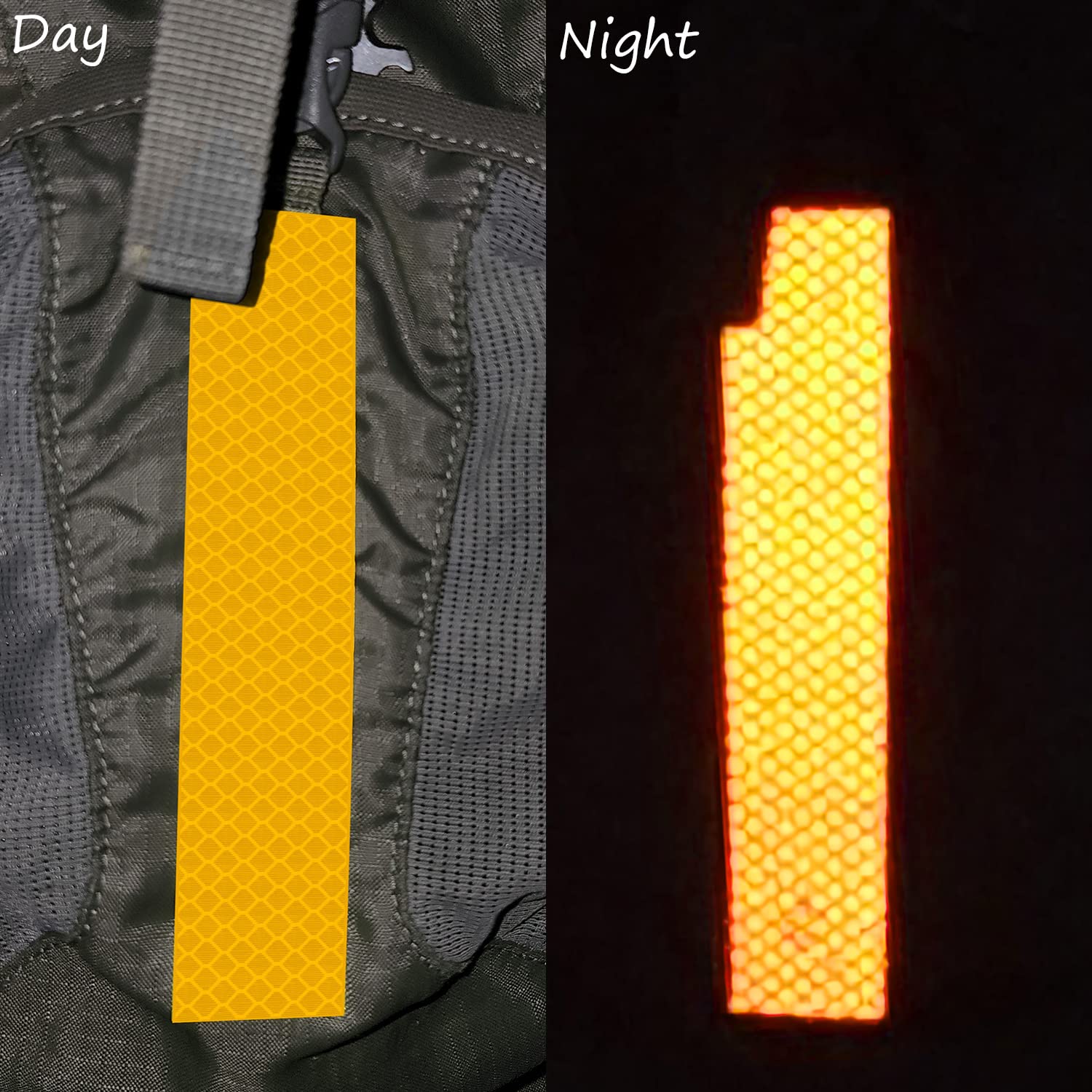 SmartSign 1.2 x 6 inch Red Reflective Strips - Pack of 4, Premium 3M Diamond Grade Reflective Stickers for Night Safety/Backpacks/Bicycles/Vehicles, Hi-Tack Adhesive, Made in USA