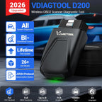 OBD2 Scanner Bluetooth VDIAGTOOL D200, Bidirectional Scan Tool - Lifetime Free Updates, 26 Resets (Upgradeable to 49+), Full System Car Scanner Diagnostic Tool for iOS & Android, FCA AutoAuth & CAN-FD