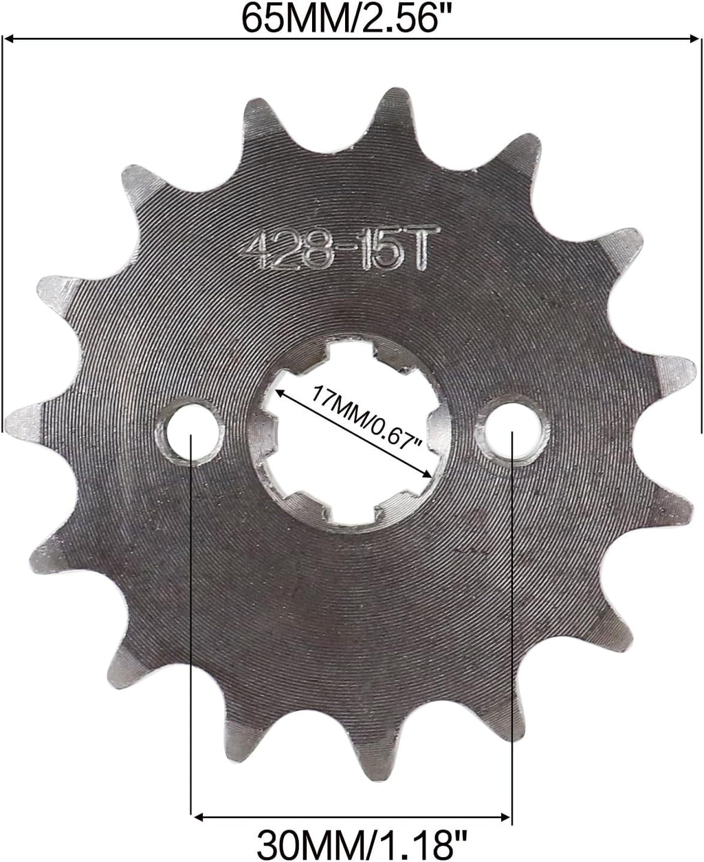 428 Chain 43 Tooth Rear Sprocket 76mm Front 15 Toothe 17mm with Chain Breaker for apollo z40 Chinese 110 125cc Pit Dirt Bike