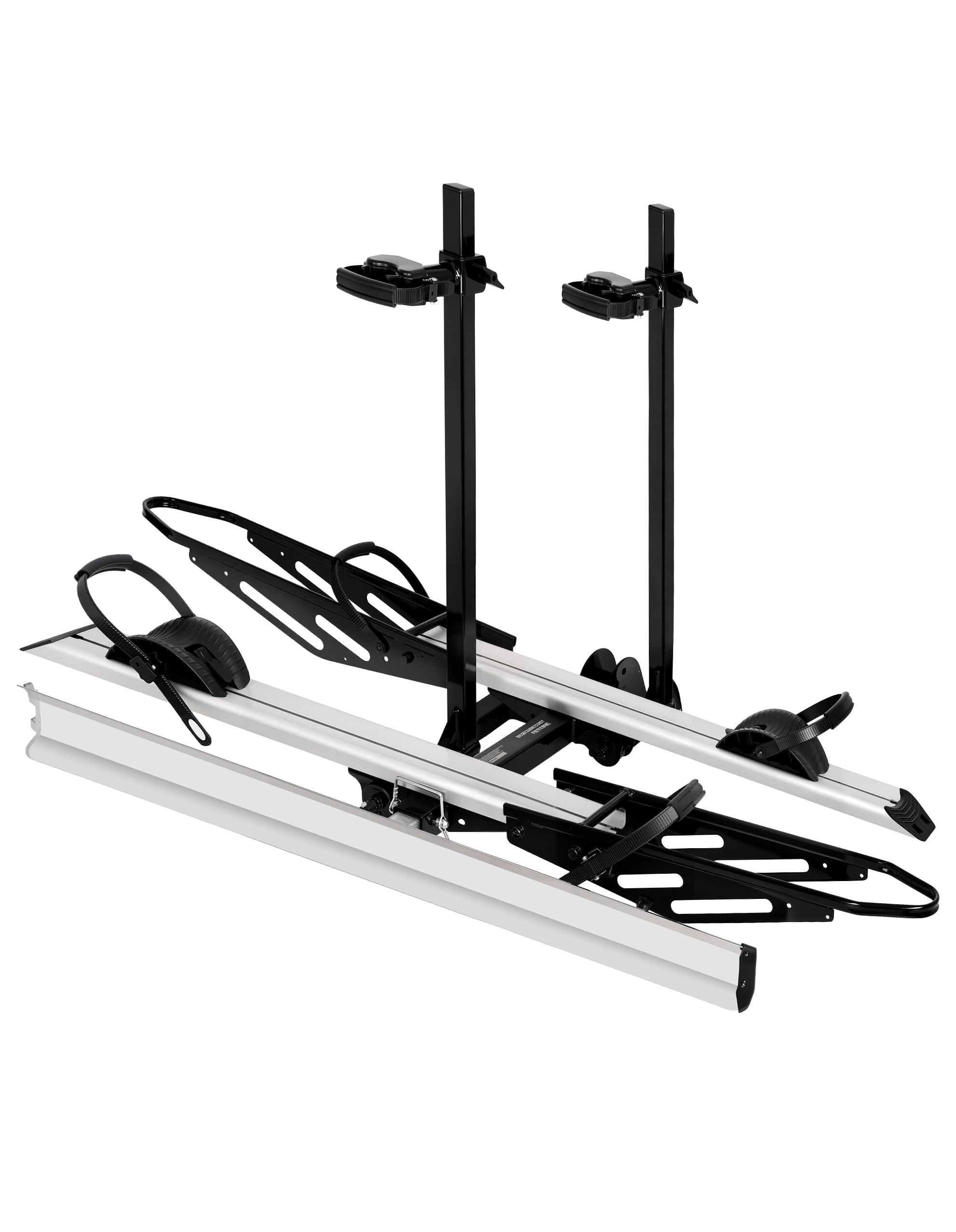 Young Hitch Mount Bike Rack with Ramp, 200 lbs. Capacity for 2 E-Bikes, Fat Tire and Standard, fits Cars, SUVs, RVs, Trailers with 2 Inch Receiver