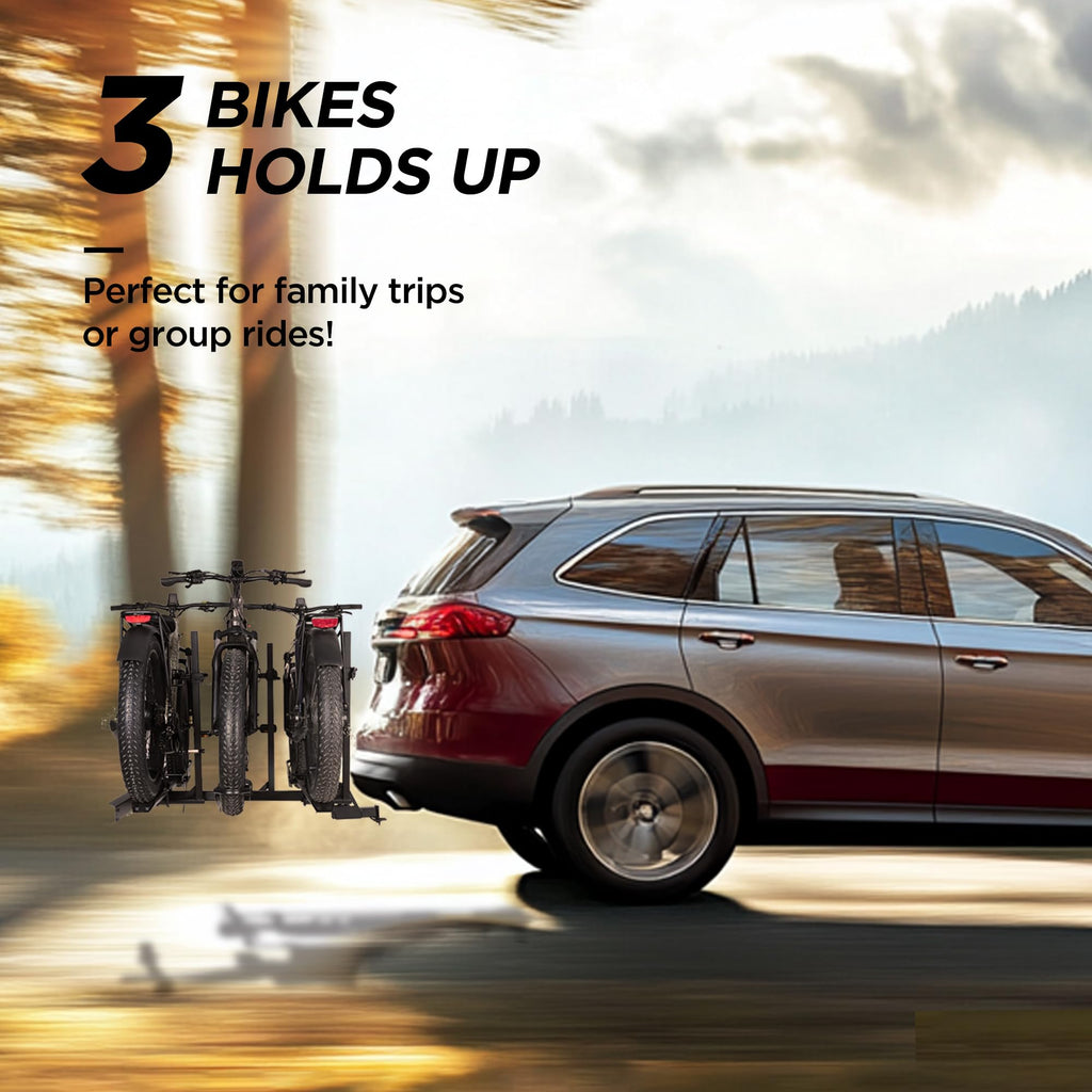 RokRack S One 1-Ebike Rack with Ramp, 100 lbs Capacity, Single Hitch Mount Electric Bike Rack, Fits up to 5" Fat Tire Width and 50" Wheelbase, Ebike Carrier Rack for 2" Receiver for Cars SUVs Vans RVs