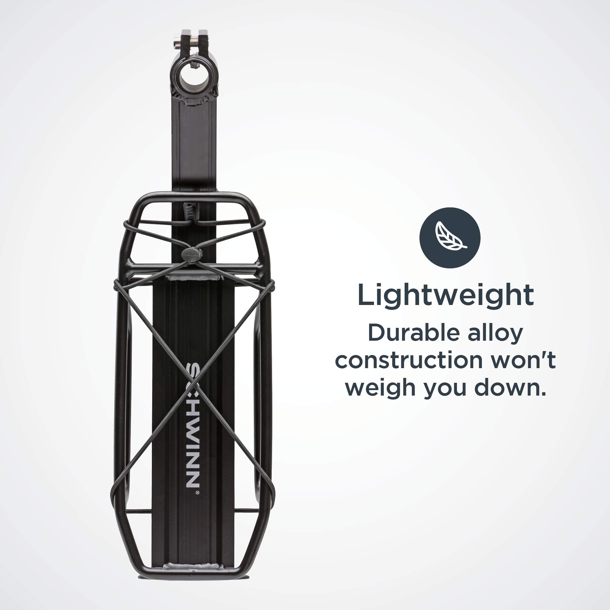 Schwinn Deluxe or Rear Bike Rack, 20 or 26 lb Capacity, Durable Construction, Fits Most Adult Bicycle Frames, Cargo Options for Backpack, Baskets & More, Bicycle Rack for Back of Bike