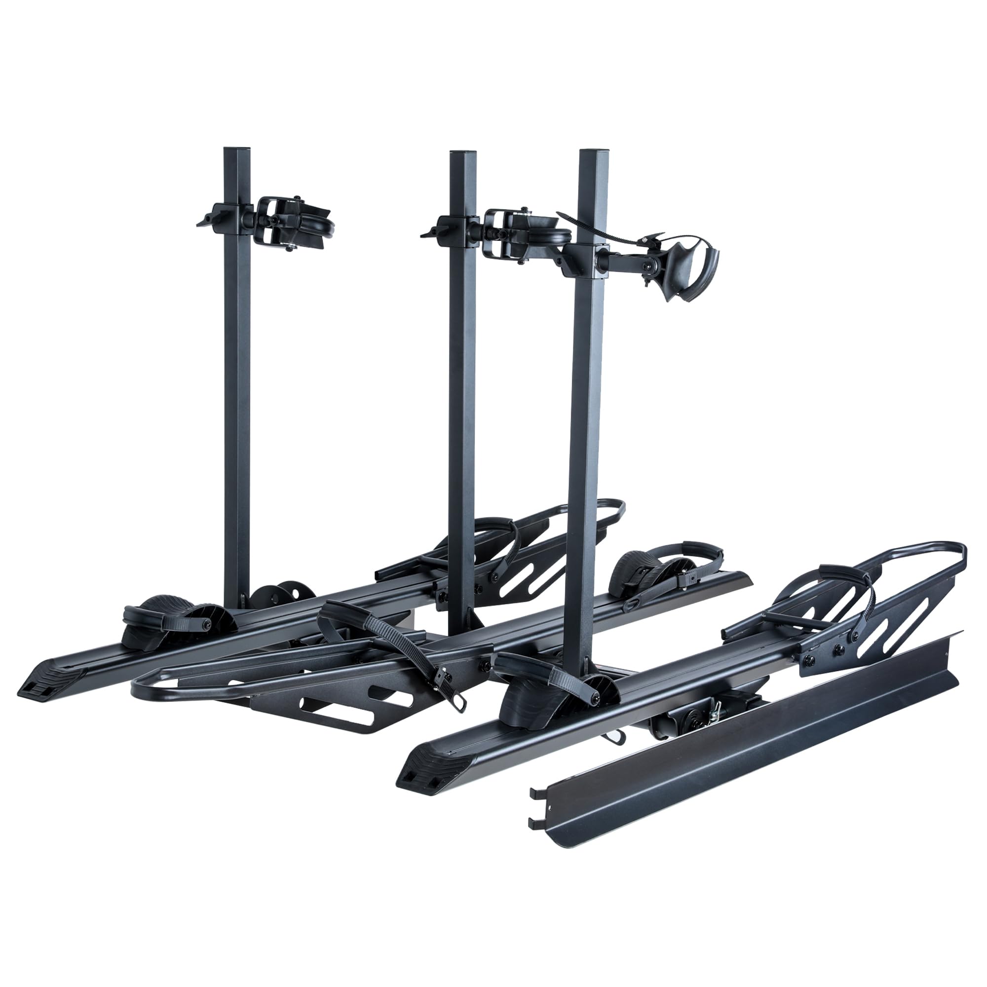 Rockland Foldable 2-Ebike Rack, 200 lbs Capacity, Hitch Mount Electric Bike Rack, Fits up to 5" Fat Tire Width and 50" Wheelbase, Ebike Carrier Rack for 2" Receiver for Cars SUVs Vans RVs