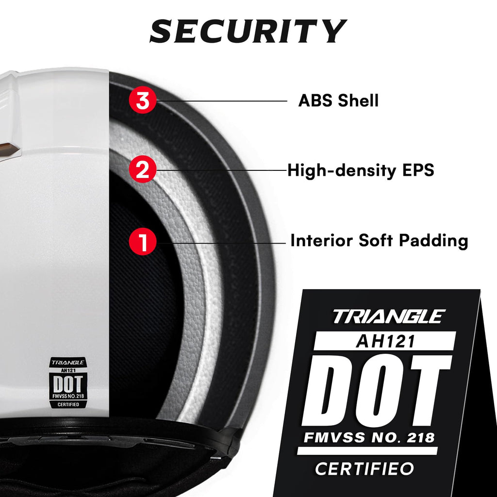 TRIANGLE Modular Motorcycle Helmets for Men Flip Up Full Face Helmet Dual Visor with Internal Sunshield DOT Approved