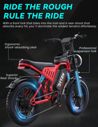 Bicicleta eléctrica DTTZH F6/F6S/F6PRO para adultos con NFC y desbloqueo por contraseña, 4000/2000/1500 W, 50/40/33 MPH, 60 V 30 Ah, 48 V 15/25 Ah, 160-96 km, motocicleta eléctrica todoterreno con neumáticos anchos de 20" 