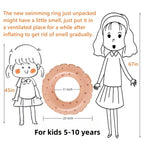 Swimming Pool Floats for Kids Ages 5-10, Inflatable Tubes With Simple Stripes, Cute Swim Rings, Floaties Water Toys for Beach Party