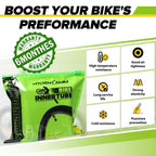 2 Pack 12"/14"/16"/18"/ 20"/ 22"/24"/ 26"/27.5"/28"/29" x1.75/1.95/2.10/2.125 Bicycle Tube with 2 Tire Levers, with 32mm AV Schrader Valve, Reliable Inner Tube for Kids/Road/MTB Bike (2 of One Size)