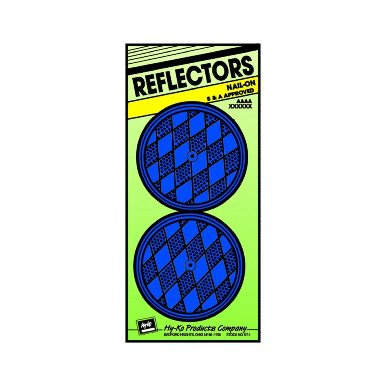 Hy-Ko Carded Reflectors, High Visibility Light Reflective Markers for Driveway, Mailbox Post, Garbage Cans, & More, Night Driving Safety Tools for Home