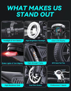 Bicicleta eléctrica DTTZH F6/F6S/F6PRO para adultos con NFC y desbloqueo por contraseña, 4000/2000/1500 W, 50/40/33 MPH, 60 V 30 Ah, 48 V 15/25 Ah, 160-96 km, motocicleta eléctrica todoterreno con neumáticos anchos de 20" 