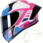 CYRIL Full Face Motorcycle Helmets for Adults Men & Women with Tinted and Clear Visor Meet Dot Approved