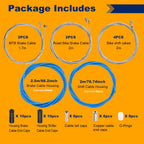 weideer Bicycle Brake Cable Shift Cable Bike Cable Housing Kit Bike Brake Cable Kit Bicycle Transmission Line for Bicycle Mountain Road Bike Repair