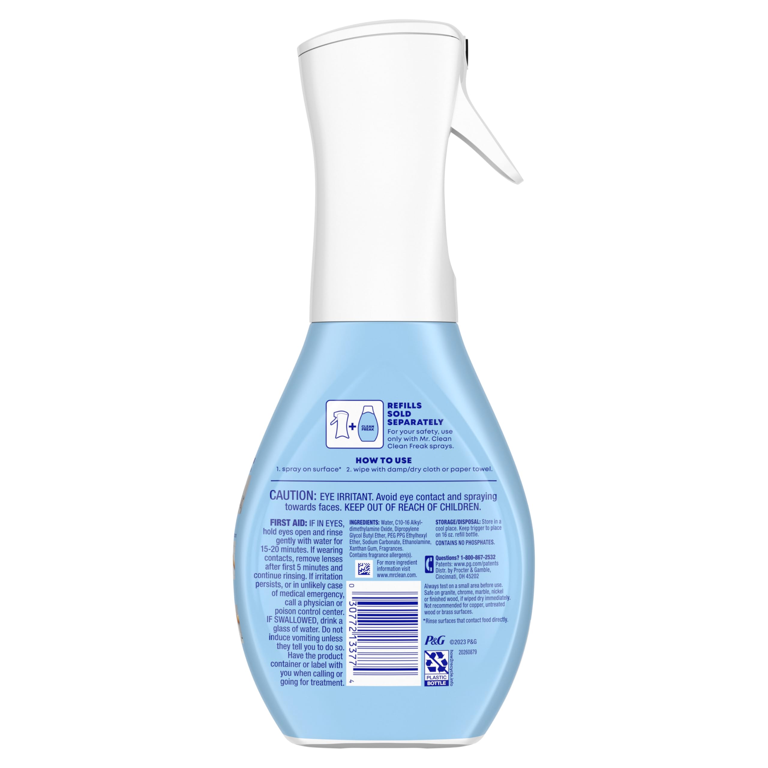 Mr. Clean Clean Freak Multi Surface Cleaning Spray, Deep Cleaning Mist Starter Kit and Refill Bundle, Unstopables Fresh Scent, 64 fl oz