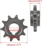 GREHUA 40 41 420 Chain Sprocket 10 Tooth 5/8" Bore 3/16" Keyway for Coleman CT200U BT200X CT200U-EX KT196 CK196 212cc 196cc 5.5hp 6.5hp 200cc Mini Bike Go Kart 20/30 Series Torque Converter Parts