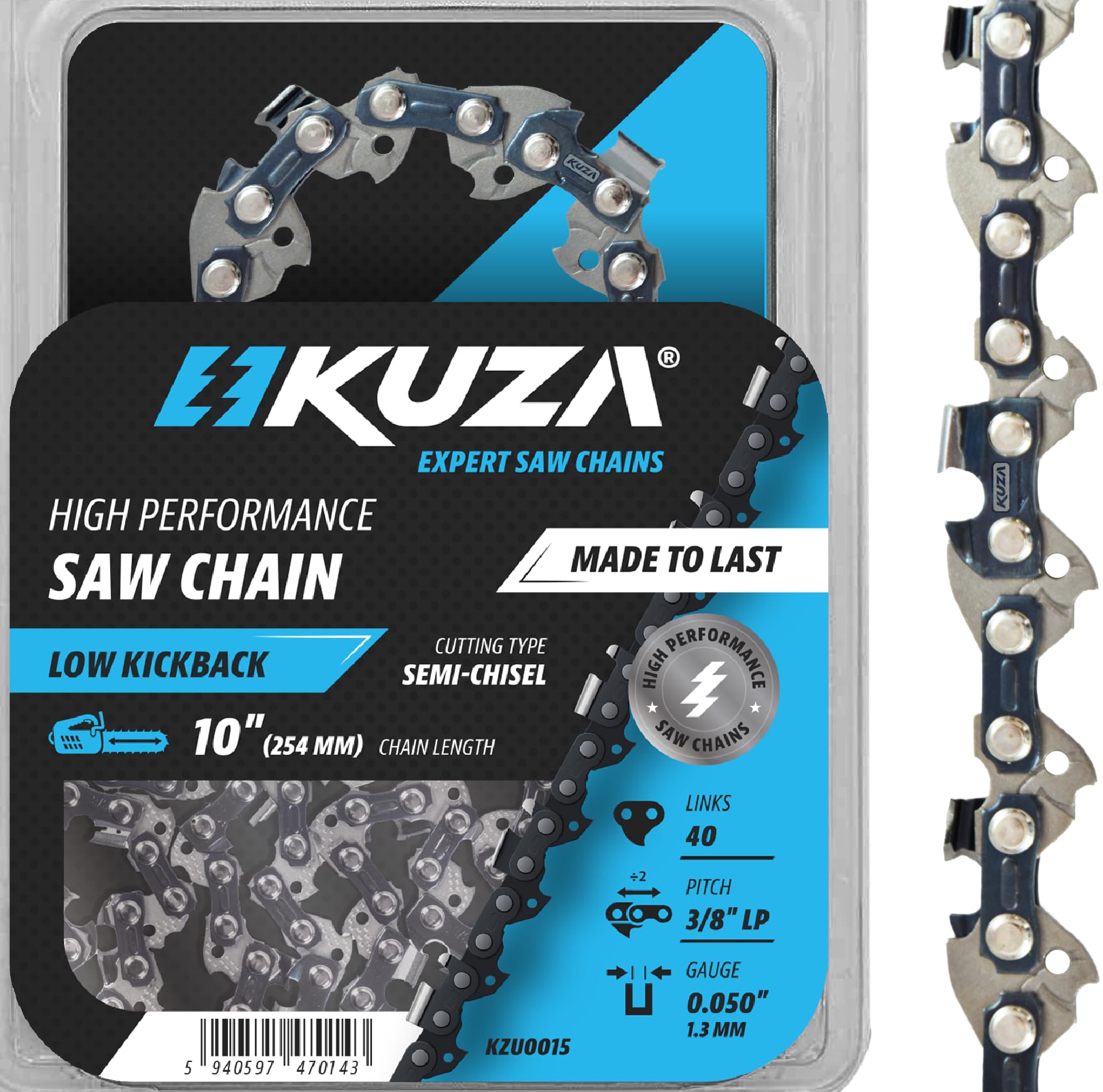 Premium 20 Inch Chainsaw Chain 3/8" Pitch .063" Gauge 72 DL - Fits Husqvarna 480, 465 (Rancher), 570XP, 575XP, 576XP, STIHL and More - 203ATMD009, 75LPX072G, 75EXL072G, 75EXJ072G (3 Chains)