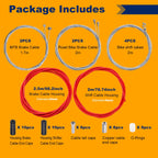 weideer Bicycle Brake Cable Shift Cable Bike Cable Housing Kit Bike Brake Cable Kit Bicycle Transmission Line for Bicycle Mountain Road Bike Repair