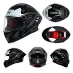 CYRIL Full Face Motorcycle Helmets for Adults Men & Women with Tinted and Clear Visor Meet Dot Approved