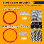 weideer Bicycle Brake Cable Shift Cable Bike Cable Housing Kit Bike Brake Cable Kit Bicycle Transmission Line for Bicycle Mountain Road Bike Repair