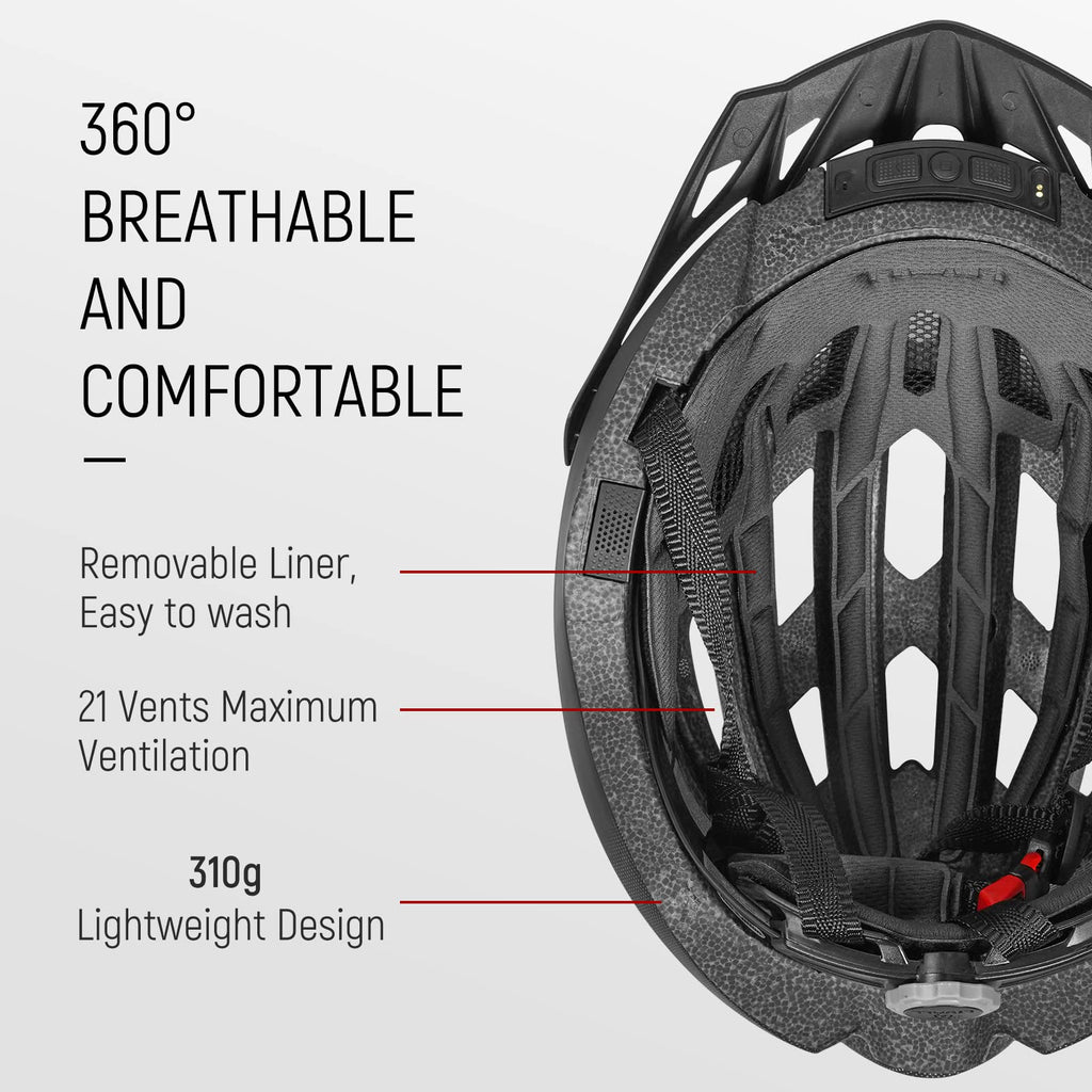 LIVALL MT1 Neo Bluetooth Bike Helmet with Speakers & Built-in Microphone, Fall Detection, Mountain Bike Helmet with Turn Signals & Brake Warning Light, MTB & Road Bike Helmet for Adults Men Women