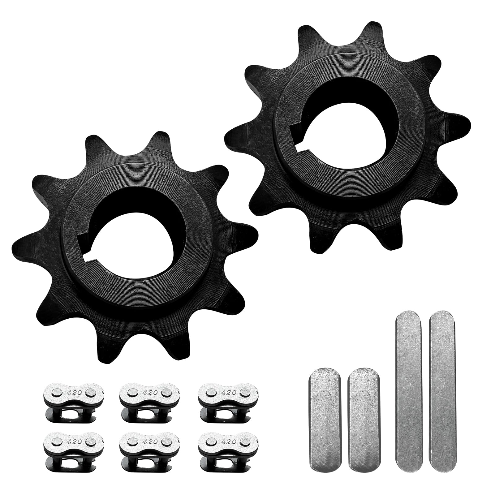 10 Tooth with 5/8'' Bore #40 41 420 Chain Sprocket for Coleman CT200U CT200U-EX BT200X KT196 Predator 196cc 200cc 212cc 6.5hp Baja Massimo Warrior Mini Bike Trailmaster MB200 Go Kart Cart Parts