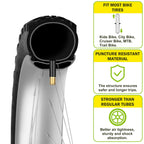 2 Pack 12"/14"/16"/18"/ 20"/ 22"/24"/ 26"/27.5"/28"/29" x1.75/1.95/2.10/2.125 Bicycle Tube with 2 Tire Levers, with 32mm AV Schrader Valve, Reliable Inner Tube for Kids/Road/MTB Bike (2 of One Size)