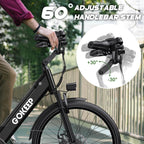 Peak 1000W Electric Bike for Adults, 75 Miles PAS Range, 48V 10.4Ah Removable Battery E Bikes, 26" Fat Tire Electric Bicycles, 28 MPH 7-Speed Commuter Ebike, UL2849 Certified, Max 330LBS