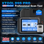 XTOOL Scanner D9S PRO, ECU Pr0gramming/C0ding OBD2 Scanner, Wireless Bidirectional scan Tool, High-End with Topology, 45+ Resets, Full System, PMI, FCA/CAN FD/DoIP, 3-Yr Update