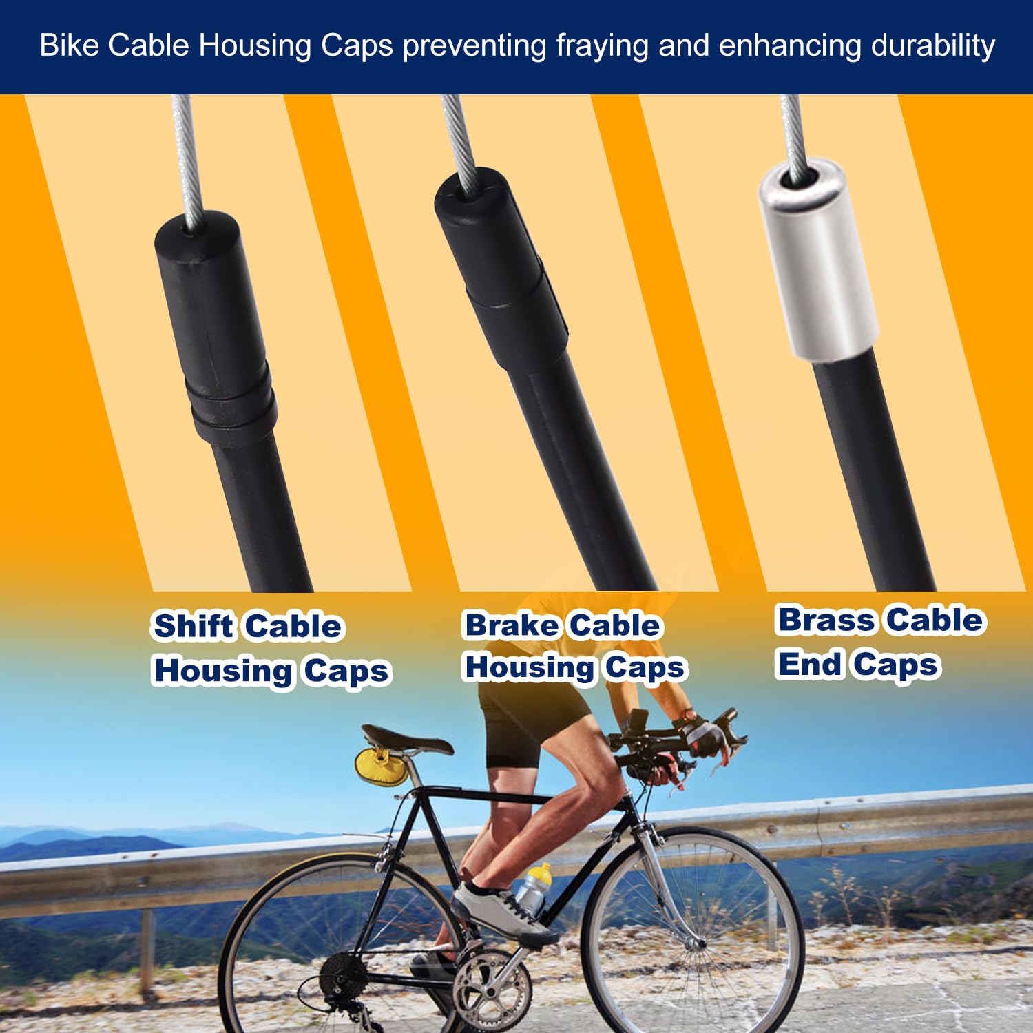 weideer Bicycle Brake Cable Shift Cable Bike Cable Housing Kit Bike Brake Cable Kit Bicycle Transmission Line for Bicycle Mountain Road Bike Repair