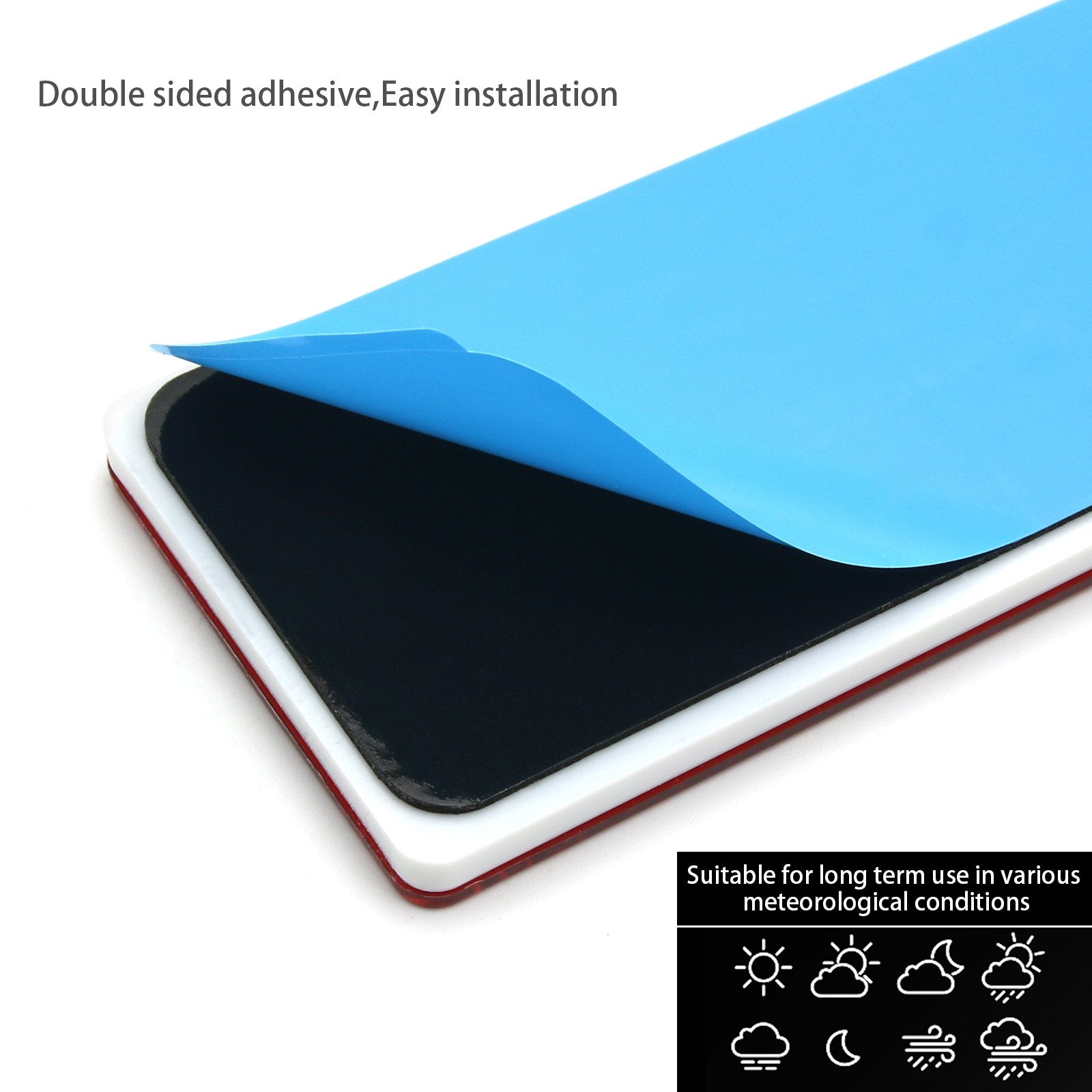 6" Rectangular Stick-on/Screw Mount Reflectors (Kit 3/Yellow+Red)