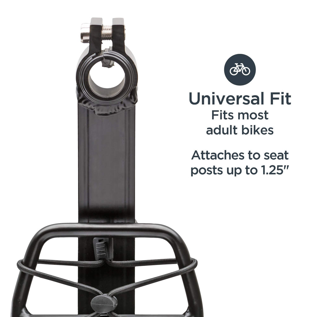 Schwinn Deluxe or Rear Bike Rack, 20 or 26 lb Capacity, Durable Construction, Fits Most Adult Bicycle Frames, Cargo Options for Backpack, Baskets & More, Bicycle Rack for Back of Bike