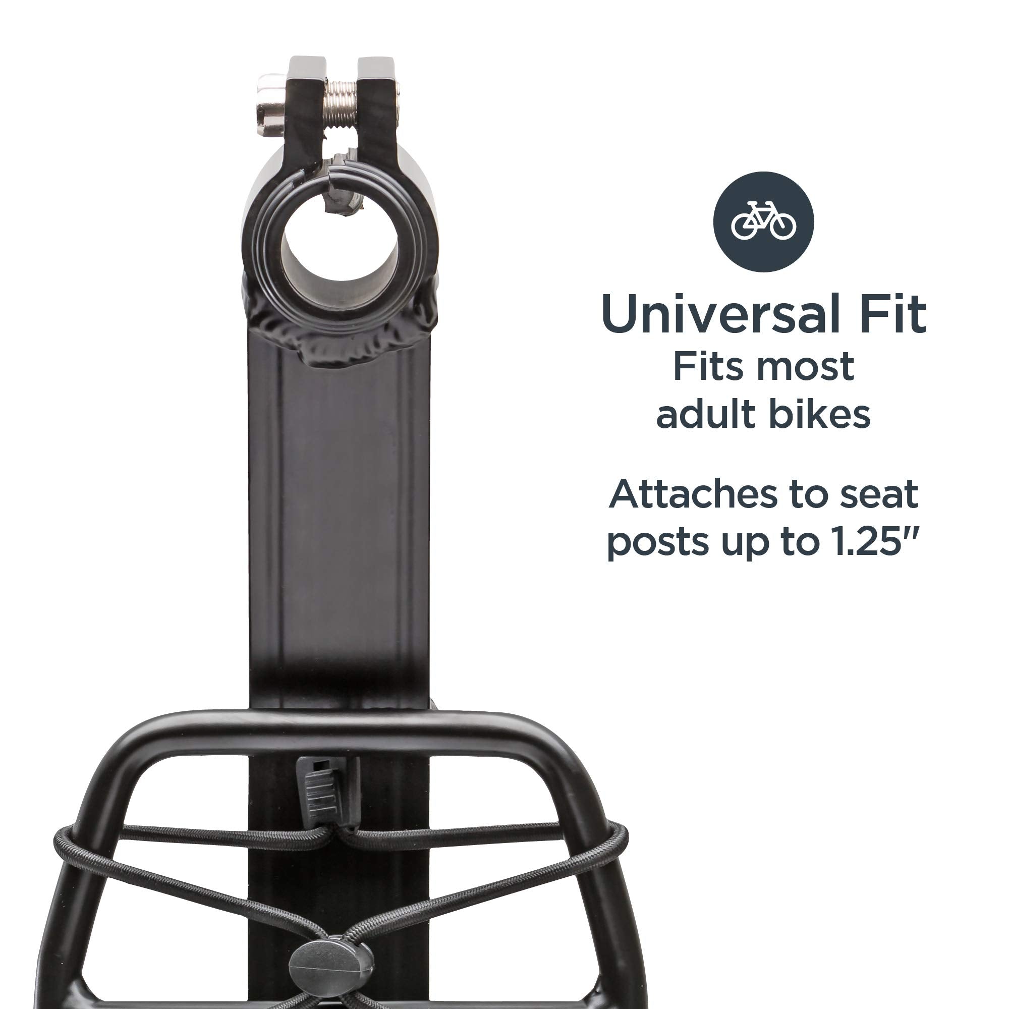 Schwinn Deluxe or Rear Bike Rack, 20 or 26 lb Capacity, Durable Construction, Fits Most Adult Bicycle Frames, Cargo Options for Backpack, Baskets & More, Bicycle Rack for Back of Bike