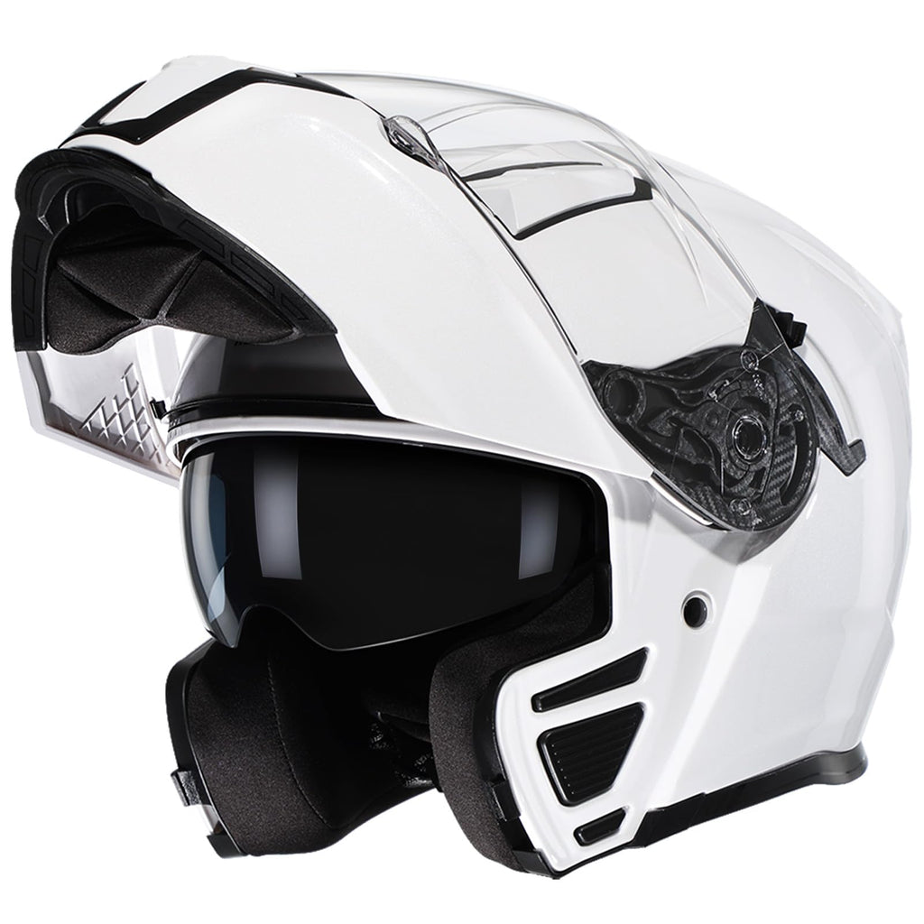 TRIANGLE Modular Motorcycle Helmets for Men Flip Up Full Face Helmet Dual Visor with Internal Sunshield DOT Approved