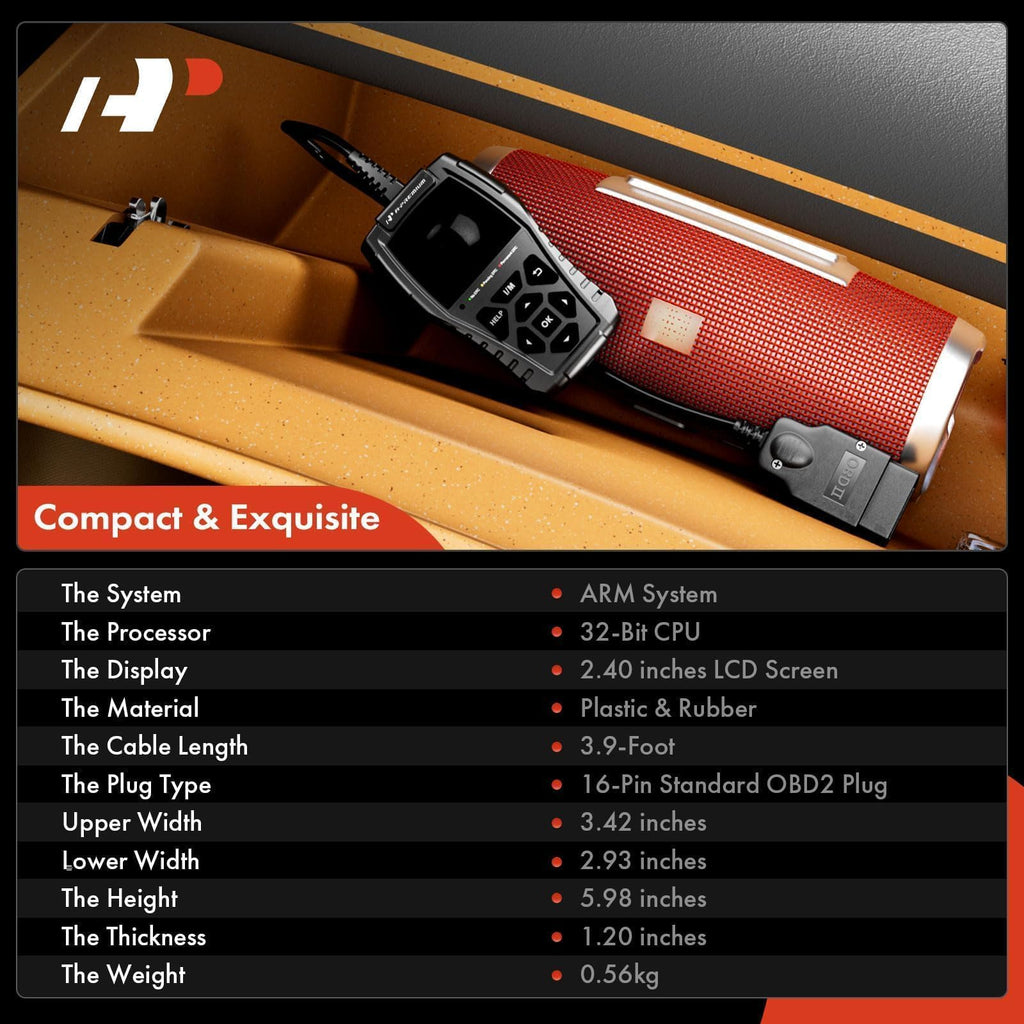 A-Premium AD200 Professional OBD2 Scanner Car Diagnostic Tool, OBDII EOBD Code Reader, Enhanced Check Car Engine Light Diagnostic Scan Tool, Upgraded Fault Code Scanner for All Vehicles from 1996