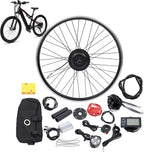 26" Electric Bike Conversion Kit, 350W 36V Front Wheel Motor E Bike Kit Hub Motor Bicycle BLDC Controller with LCD Display Controller PAS Brake Lever for 26 inch Bikes, 5 Speed Adjustable