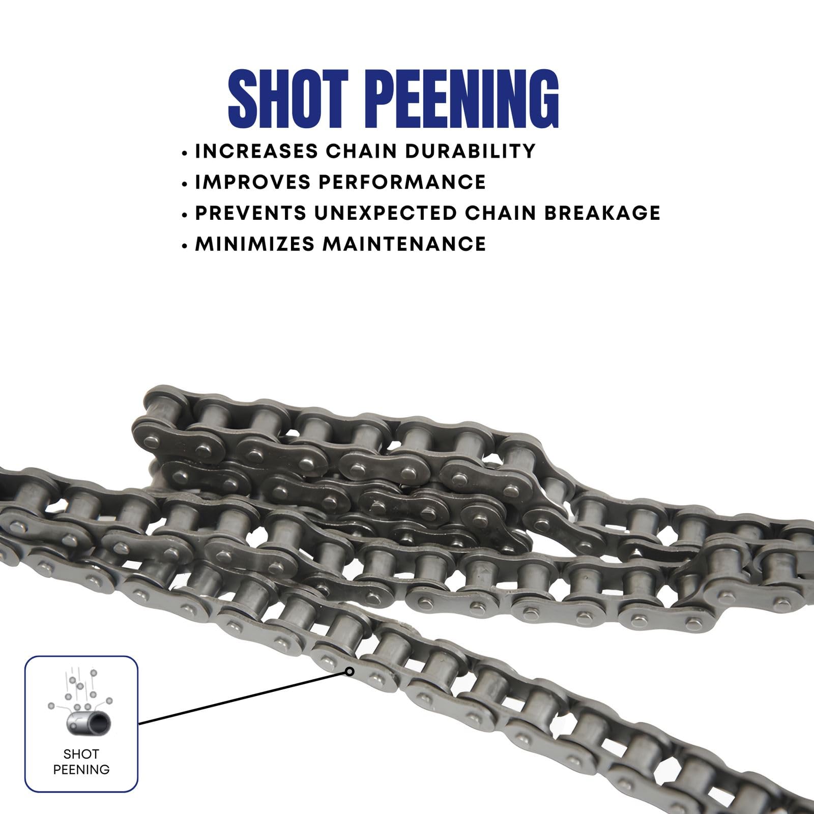 Jeremywell 60 Roller Chain 10 Feet with 2 Connecting Links