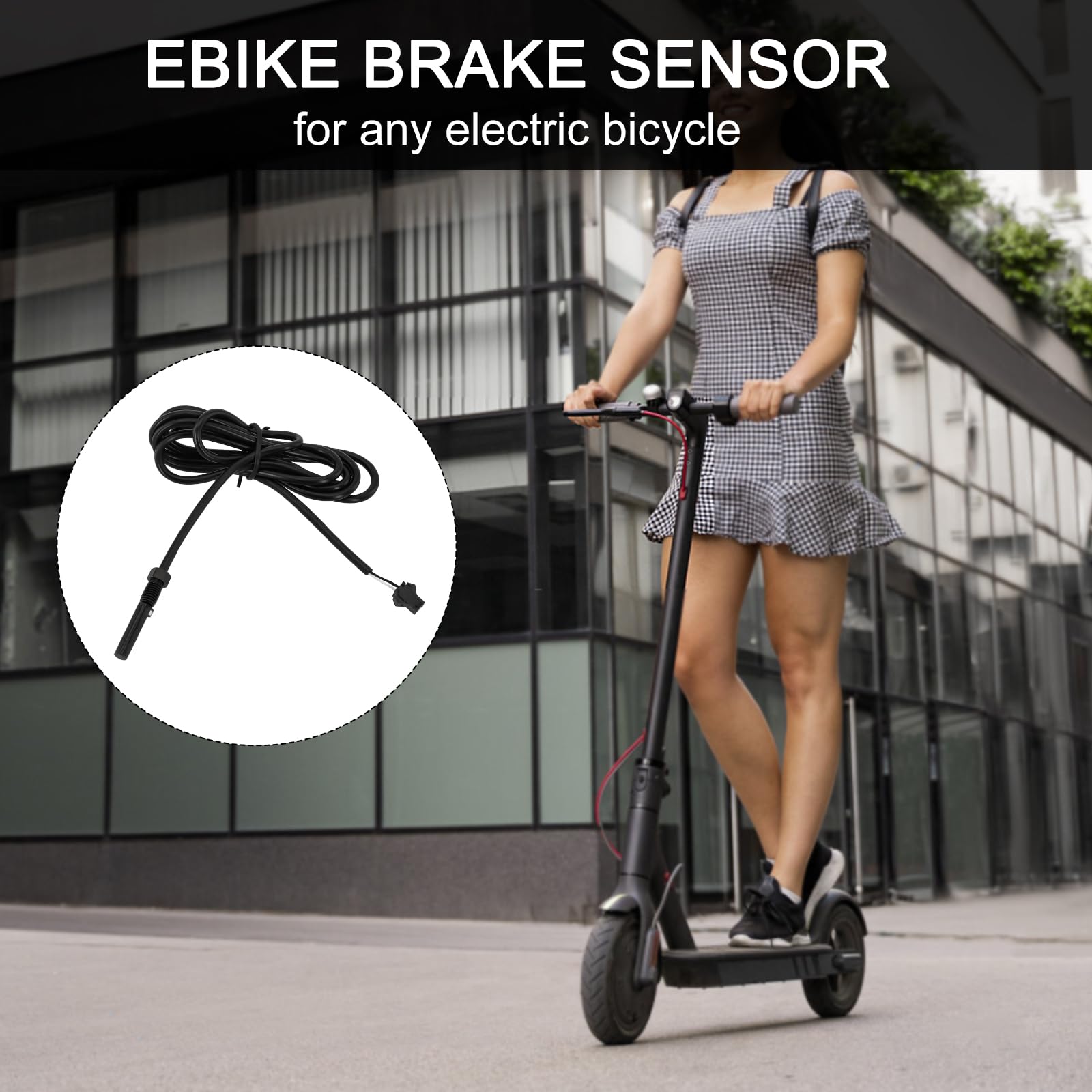 Ebike Brake Sensor for Any Electric Bicycle, Cut Off Power Brakes 2/3 Pin 2A 2Y, Electric Bicycles Hydraulic Cut Off Power Brake Connector Kits(2 pins)