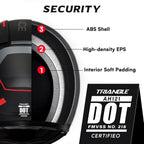 TRIANGLE Modular Motorcycle Helmets for Men Flip Up Full Face Helmet Dual Visor with Internal Sunshield DOT Approved