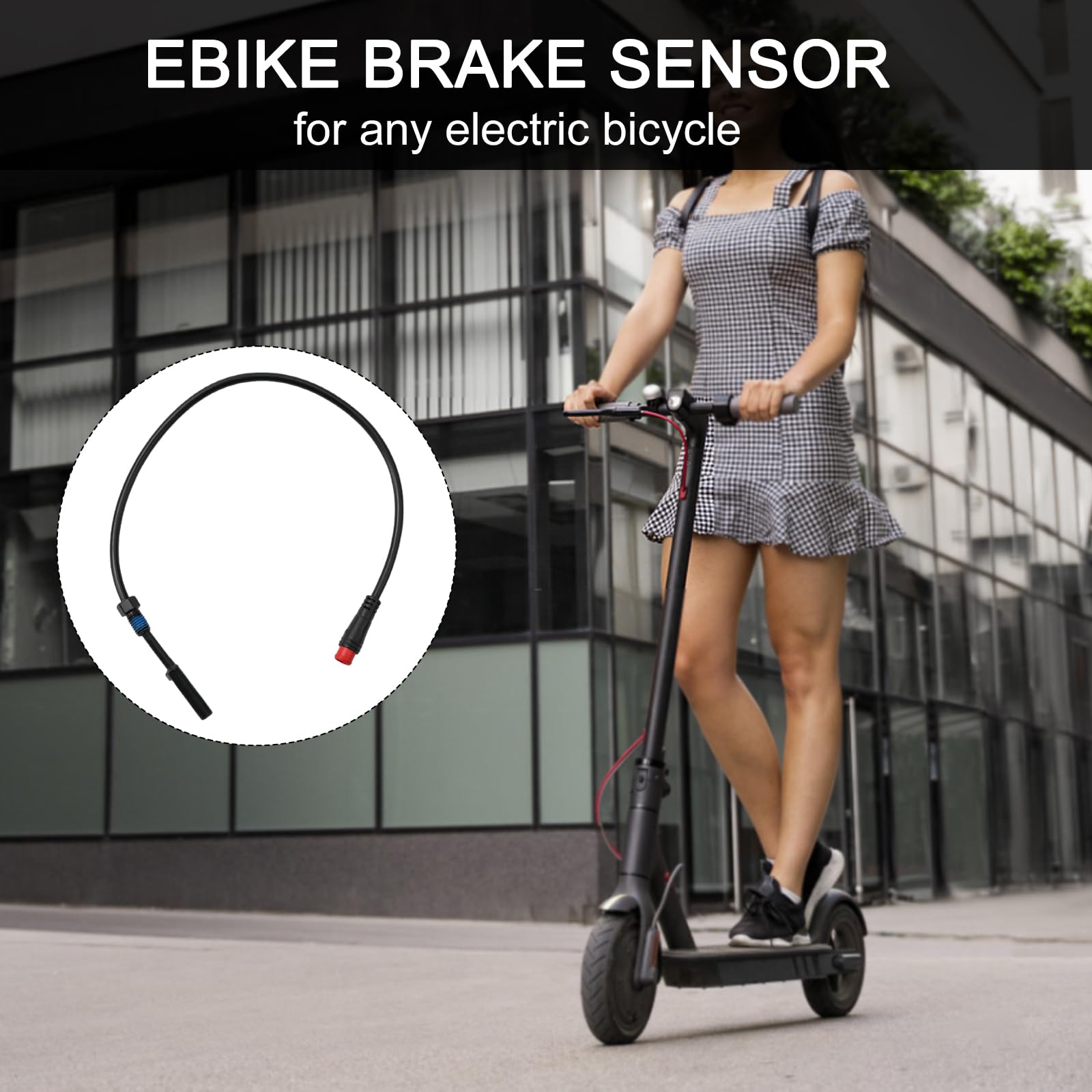 Ebike Brake Sensor for Any Electric Bicycle, Cut Off Power Brakes 2/3 Pin 2A 2Y, Electric Bicycles Hydraulic Cut Off Power Brake Connector Kits(2 pins)