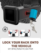 RokRack S One 1-Ebike Rack with Ramp, 100 lbs Capacity, Single Hitch Mount Electric Bike Rack, Fits up to 5" Fat Tire Width and 50" Wheelbase, Ebike Carrier Rack for 2" Receiver for Cars SUVs Vans RVs