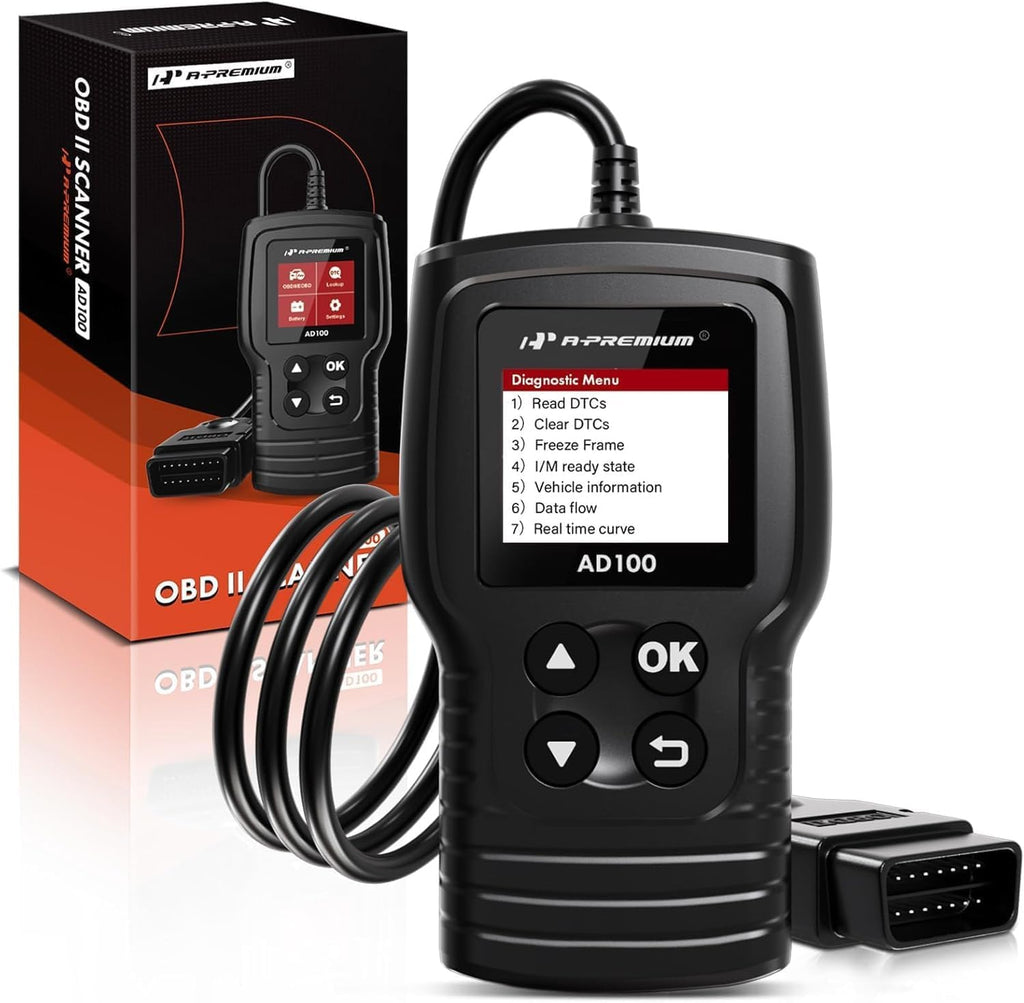 A-Premium AD200 Professional OBD2 Scanner Car Diagnostic Tool, OBDII EOBD Code Reader, Enhanced Check Car Engine Light Diagnostic Scan Tool, Upgraded Fault Code Scanner for All Vehicles from 1996