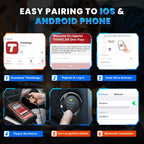 Thinkdiag2 All System Bidirectional OBD2 Diagnostic Scanner for iOS & Android, Bluetooth Scan Tool with CAN-FD Protocol, 15+ Reset Functions, ECU Code, Active Test, AutoVIN, 1 Year Update