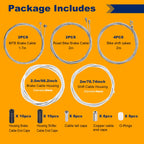 weideer Bicycle Brake Cable Shift Cable Bike Cable Housing Kit Bike Brake Cable Kit Bicycle Transmission Line for Bicycle Mountain Road Bike Repair