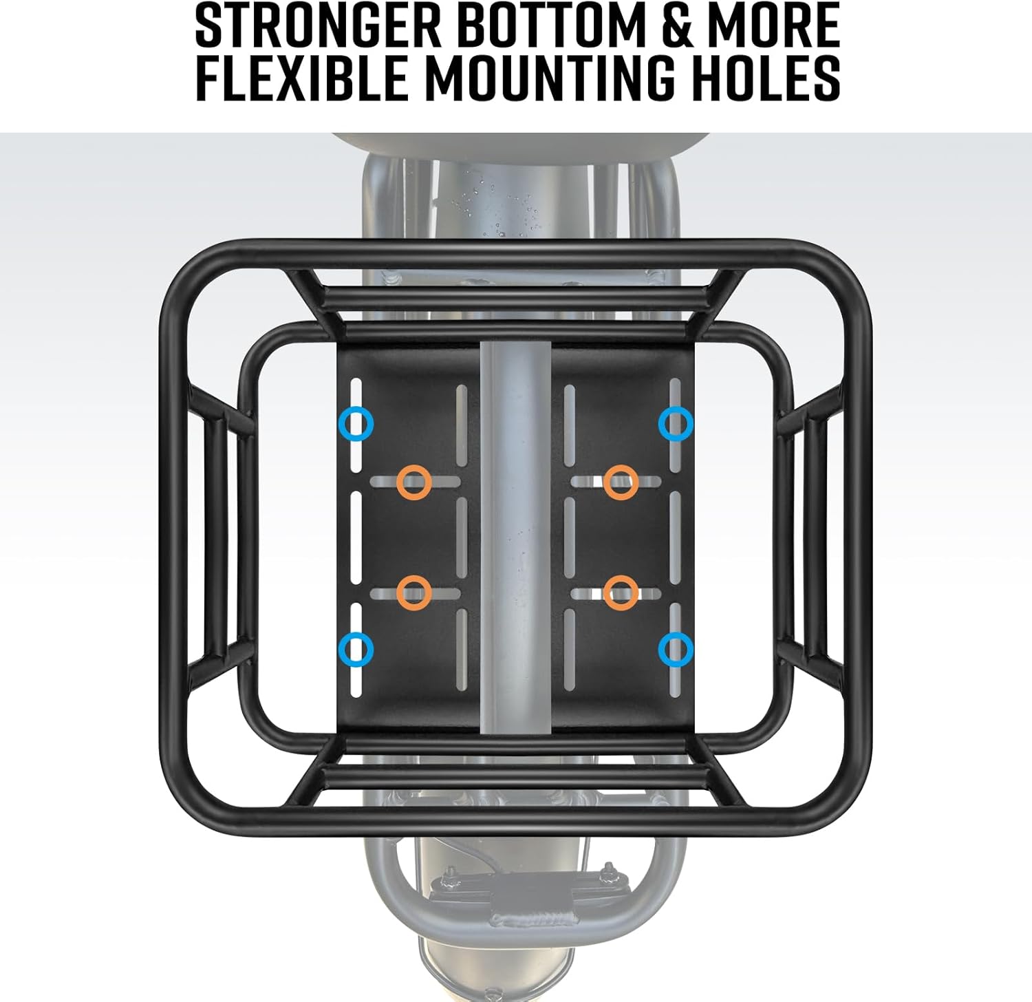 RAYMACE Bike Basket Rear Rack with Cargo Net, Liner and Waterproof Cover,Heavy Duty Bicycle Basket Perfect for Electric Bike