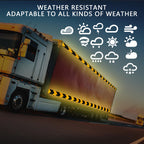 SWRT 2 Inch X 160 FT Reflective Tape Heavy Duty Strong Adhesive Black & Yellow Reflective Tape Outdoor Waterproof Hazard Caution Arrow Sign Safety Warning Tape Reflector Conspicuity Tape for Trailer