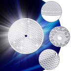 Tallew 10 Pack Front Round Reflector for Driveway Fence Gate Posts Trailers Safety Automobiles Boats Mailboxes Reflector with Center Mounting Hole(White)